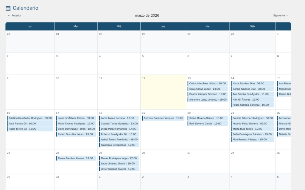 Sistema de Reservas para WordPress