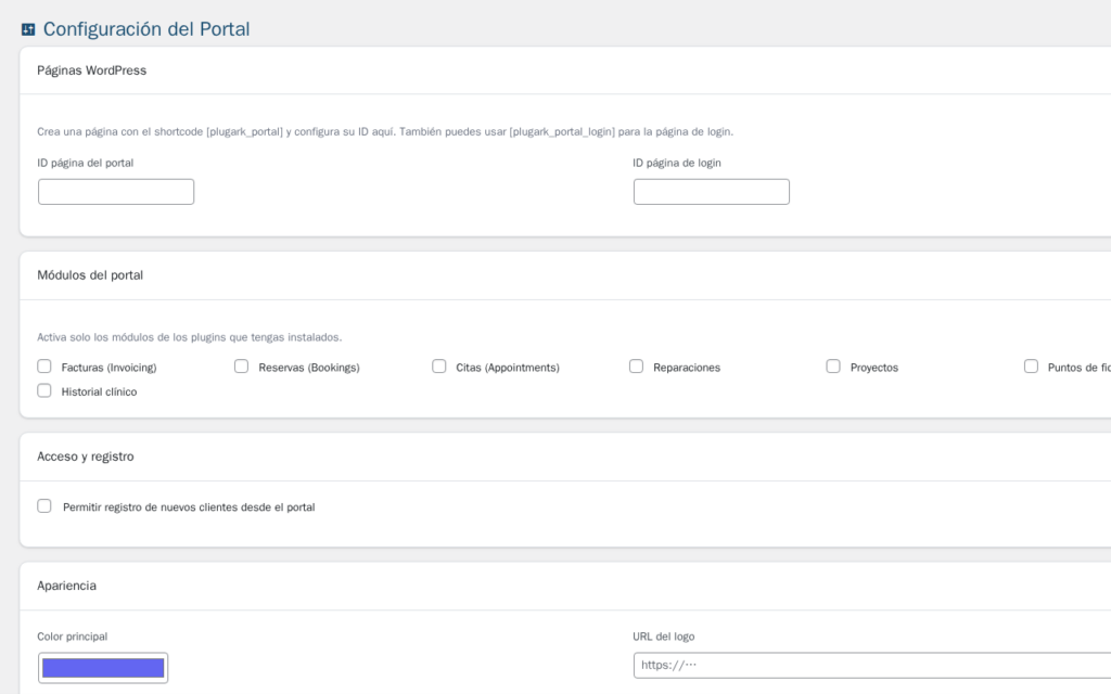Portal de Clientes para WordPress