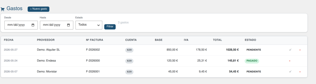 Captura de Contabilidad para WordPress