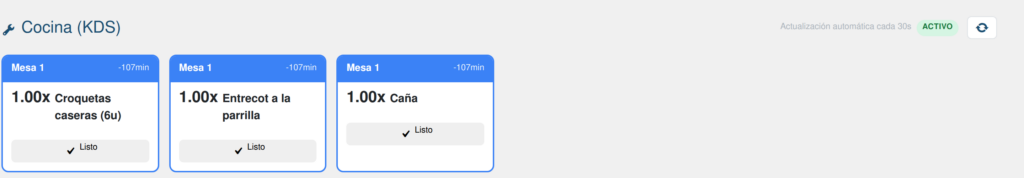 Captura de Gestión de Pedidos y Mesas para WordPress